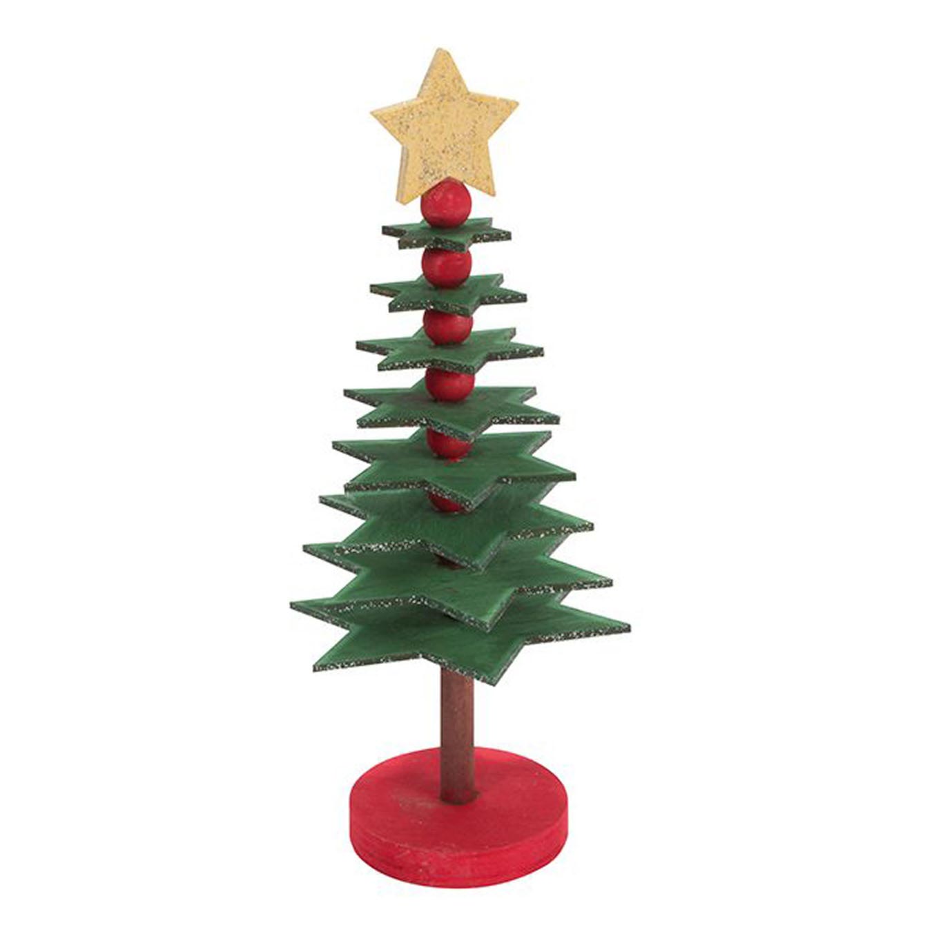 Färbe deinen eigenen hölzernen 3D -Weihnachtsbaum