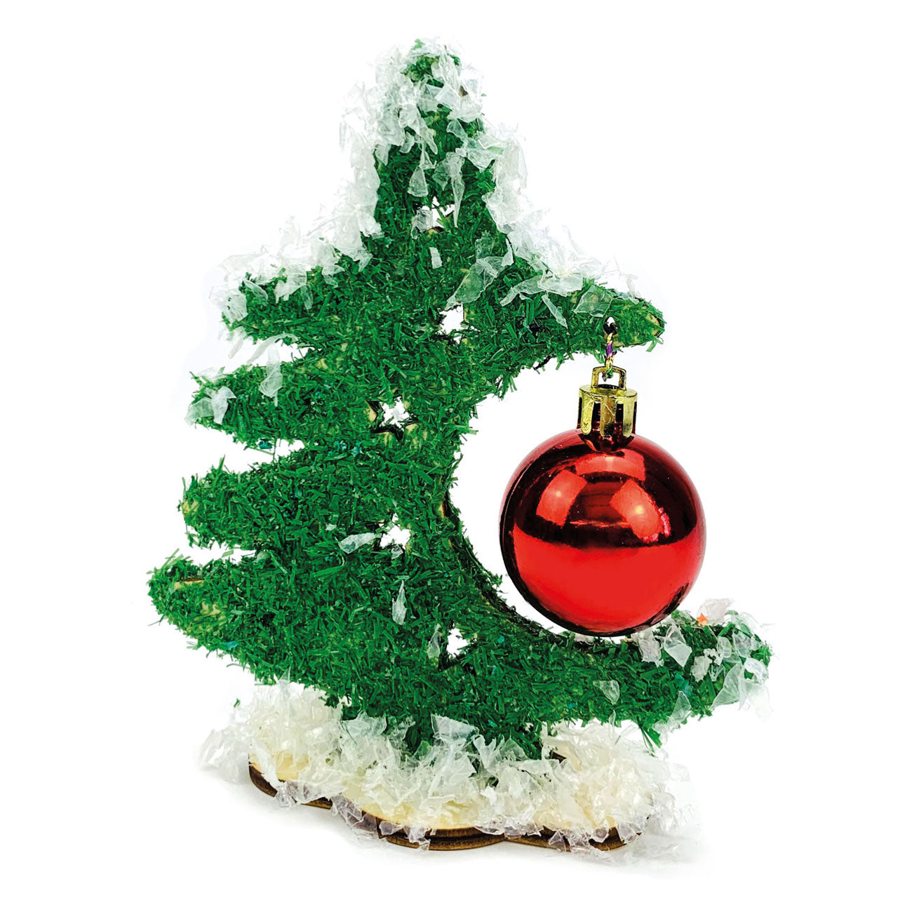 Beleduc Holzhandwerk Weihnachtsbaum mit Weihnachtskugel