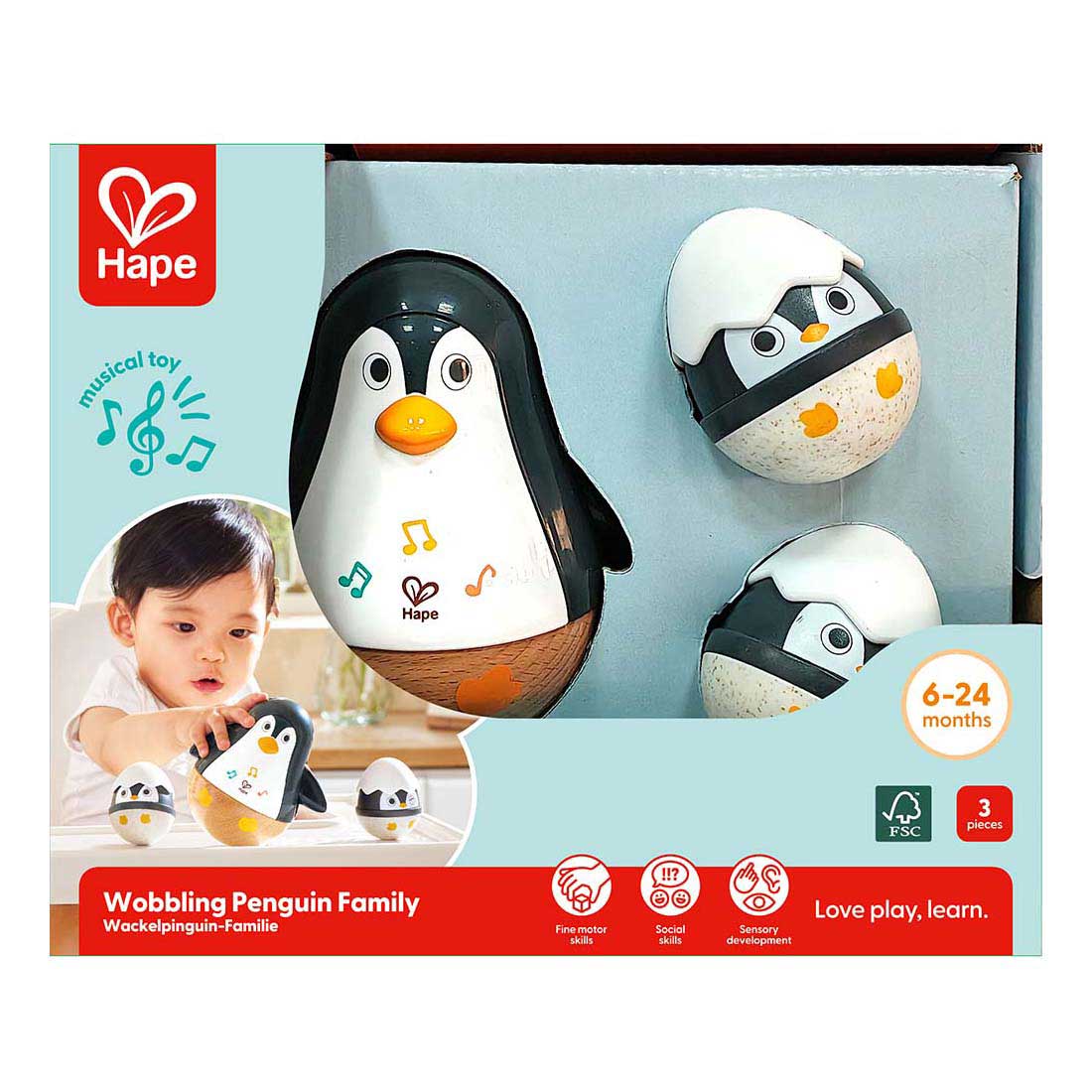 Hape Taucherpinguinfamilie – 3 Teile.