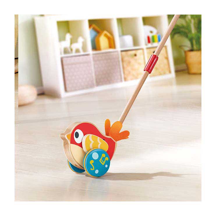 Hape Lilly Bird Schiebestock aus Holz mit Sound
