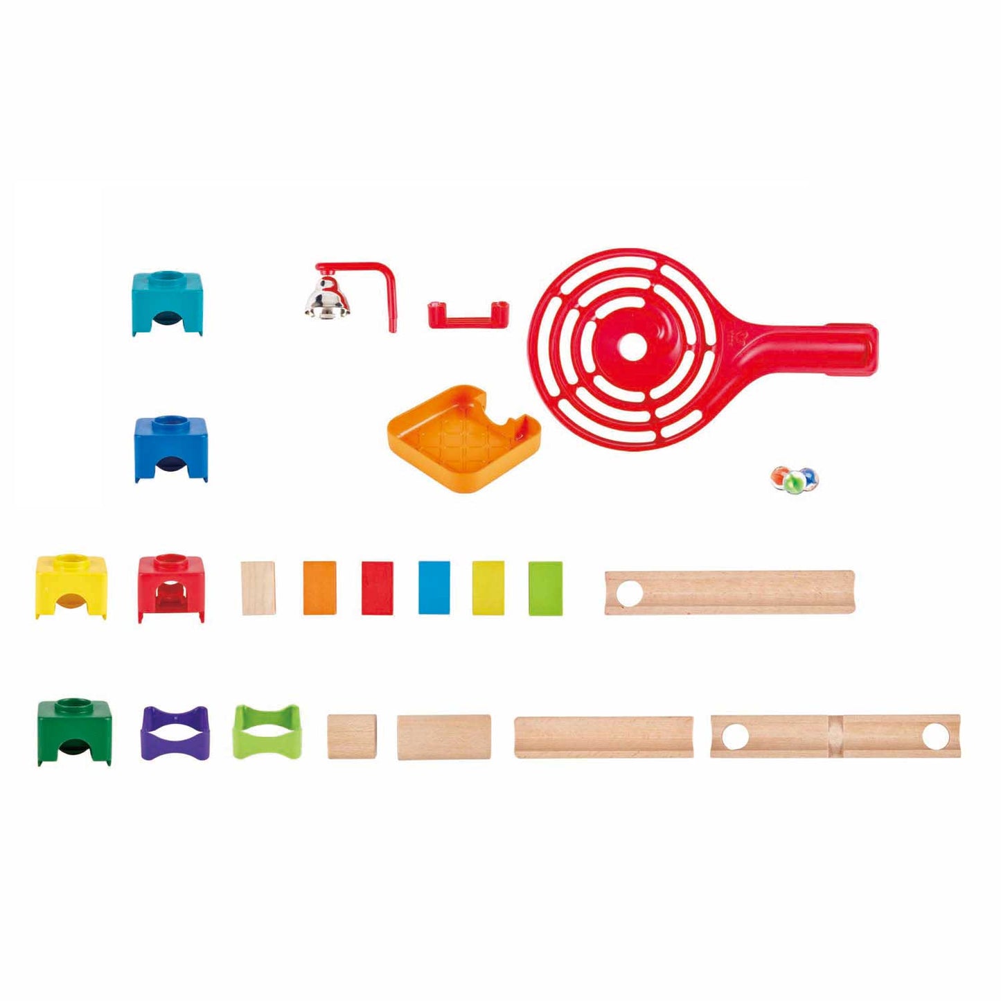 Hape Holz-Kugelbahn-Set Domino – 50-teilig.