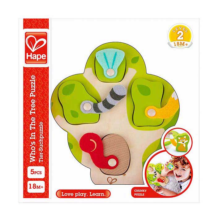 Hape Wer ist im Baumform-Puzzle – 5 Teile.