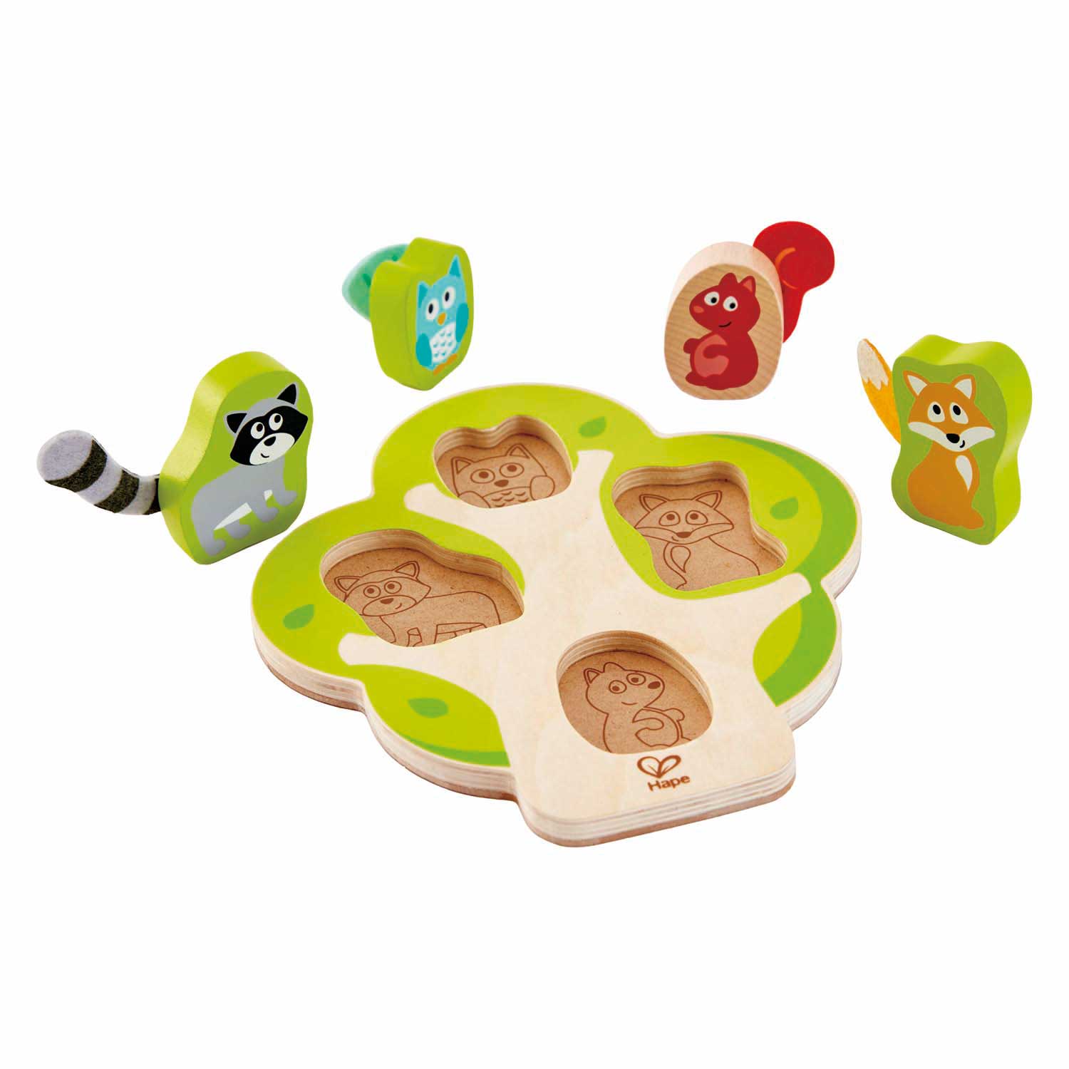 Hape Wer ist im Baumform-Puzzle – 5 Teile.