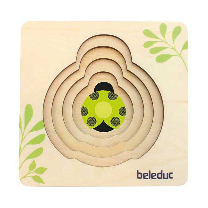 Beleduc Holzschichtenpuzzle Marienkäfer