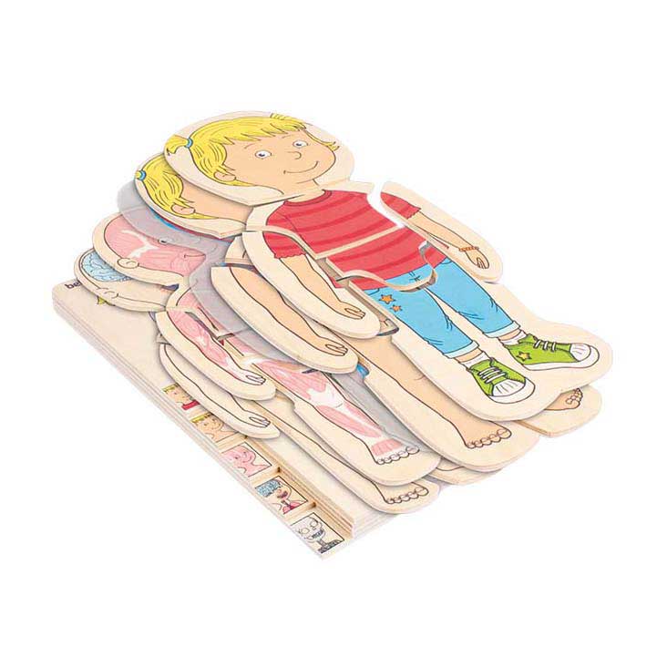 Beleduc Holzschichtenpuzzle Mädchen – 5 Schichten