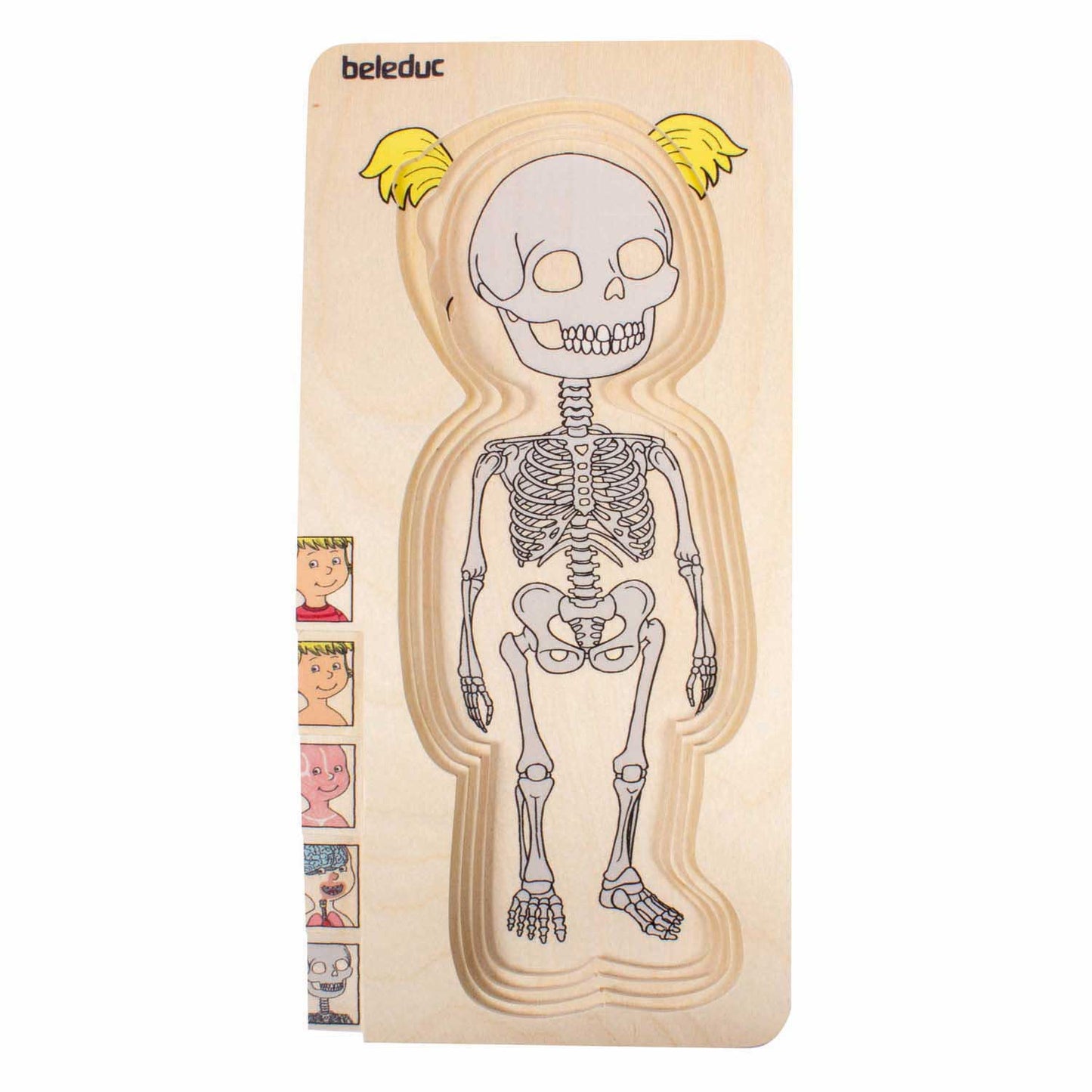 Beleduc Holzschichtenpuzzle Mädchen – 5 Schichten