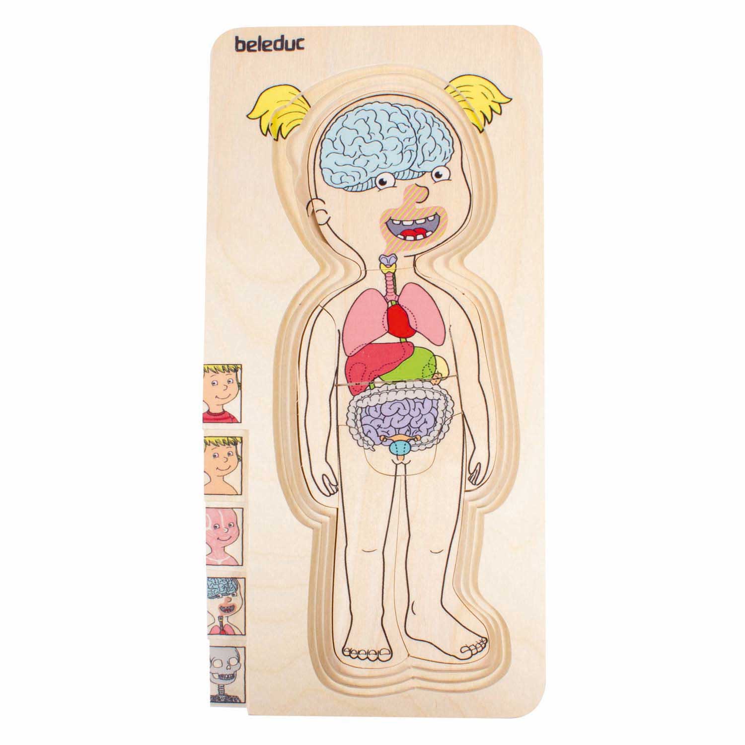 Beleduc Holzschichtenpuzzle Mädchen – 5 Schichten