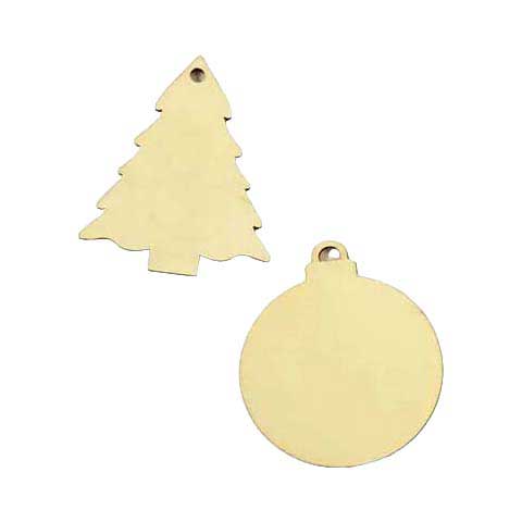 Basteln Sie einen Mini-Weihnachtsanhänger aus Holz (pro Stück)