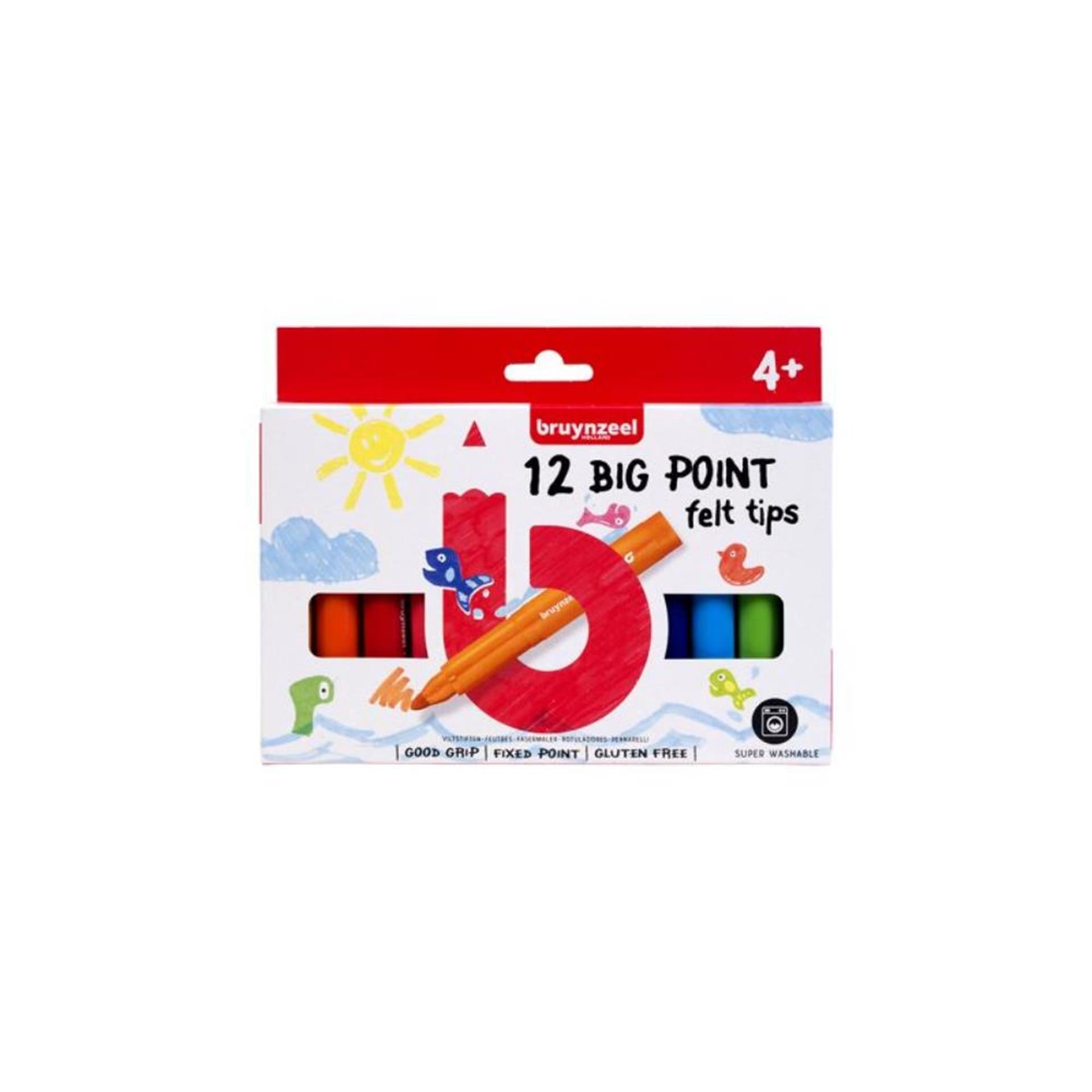 Bruynzeel Kids Big Point fühlte -Tip Stifte Set 12