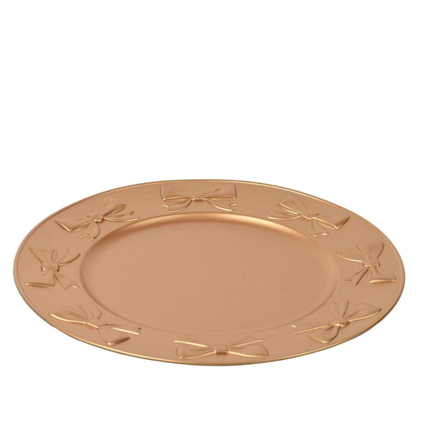 Decoris Grundplatte mit Schleifendesign ã˜33cm Kunststoff gold