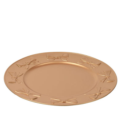 Decoris Grundplatte mit Schleifendesign ã˜33cm Kunststoff gold