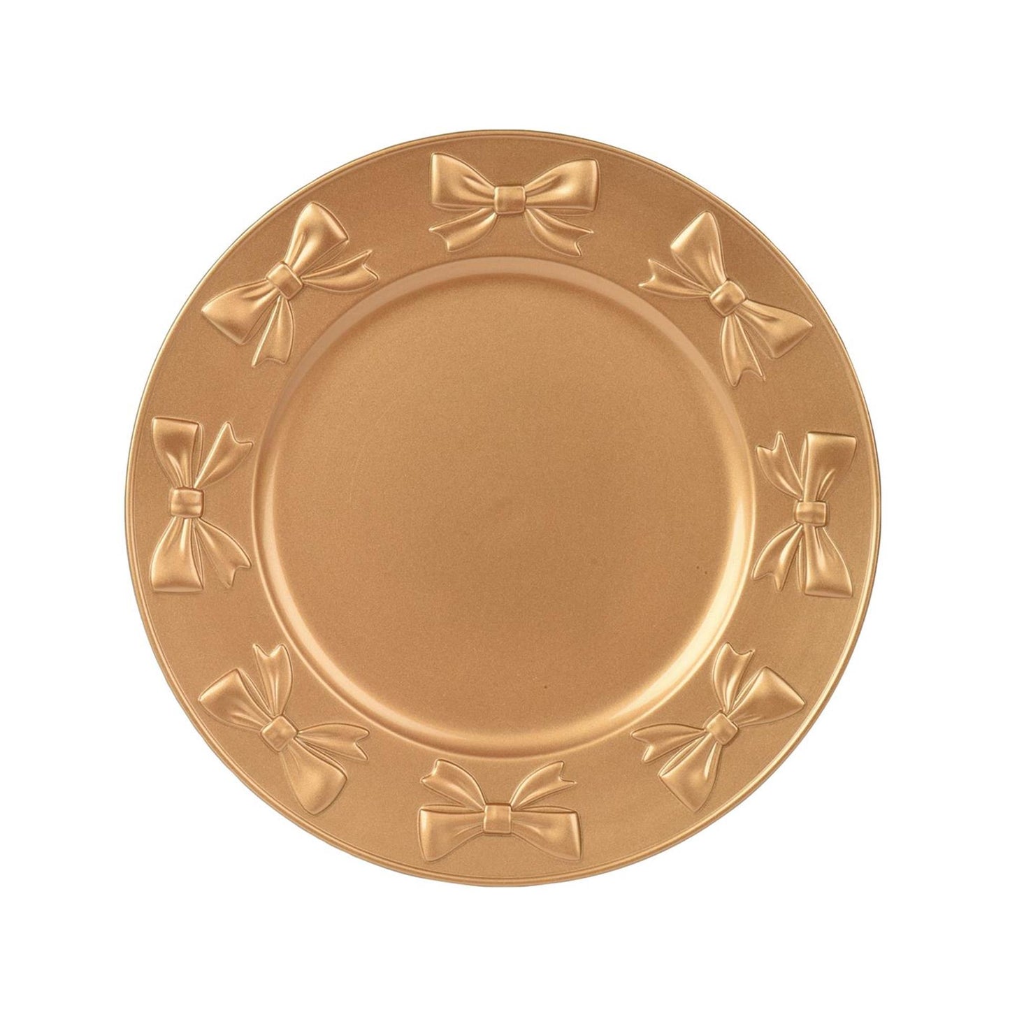 Decoris Grundplatte mit Schleifendesign ã˜33cm Kunststoff gold