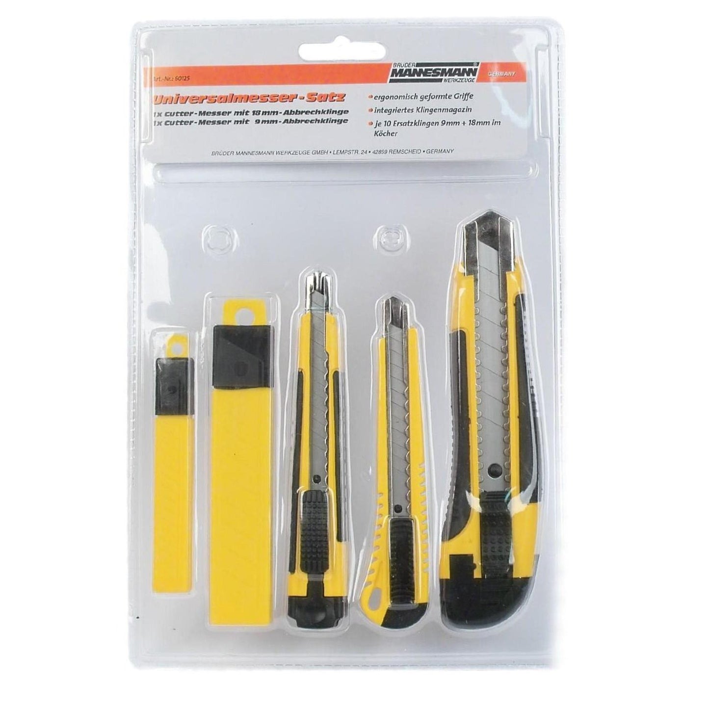Brüder Mannesmann Abbrechmesserset (Hobby) - 60125