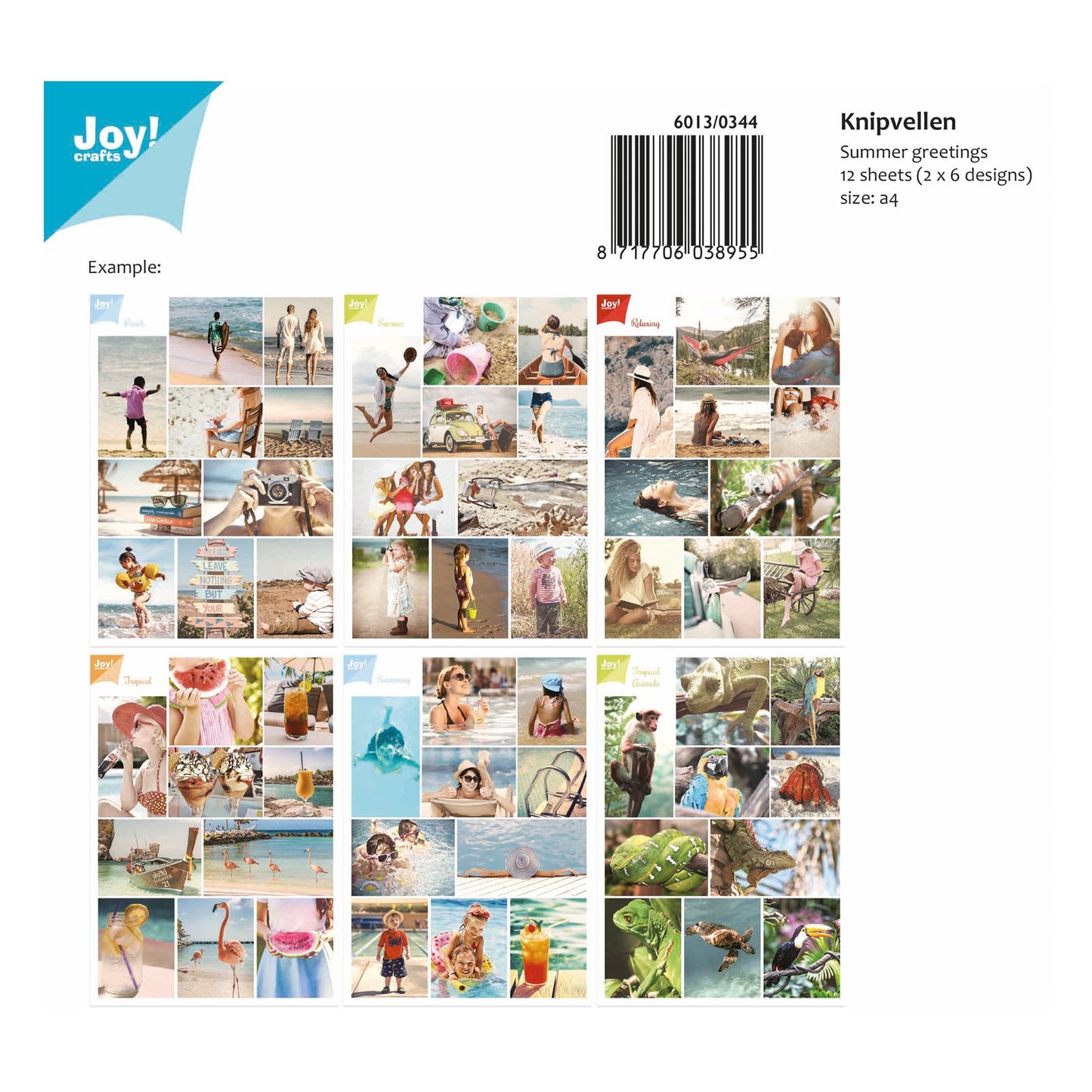 Joy!crafts • Ausschneideblätter A4 2x6 Stück Sommergrüße
