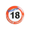 Paperdreams Button klein – 18 Jahre Verkehrsschild