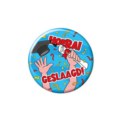 Paperdreams-Button – Hurra! bestanden!