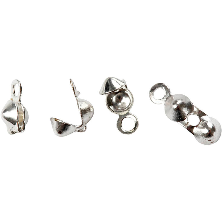 Creativ Firmenumhang, L: 8 mm, D 3 mm, versilbert, 100 Stück 1 Box