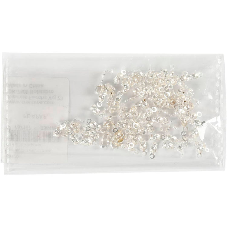 Creativ Firmenumhang, L: 8 mm, D 3 mm, versilbert, 100 Stück 1 Box