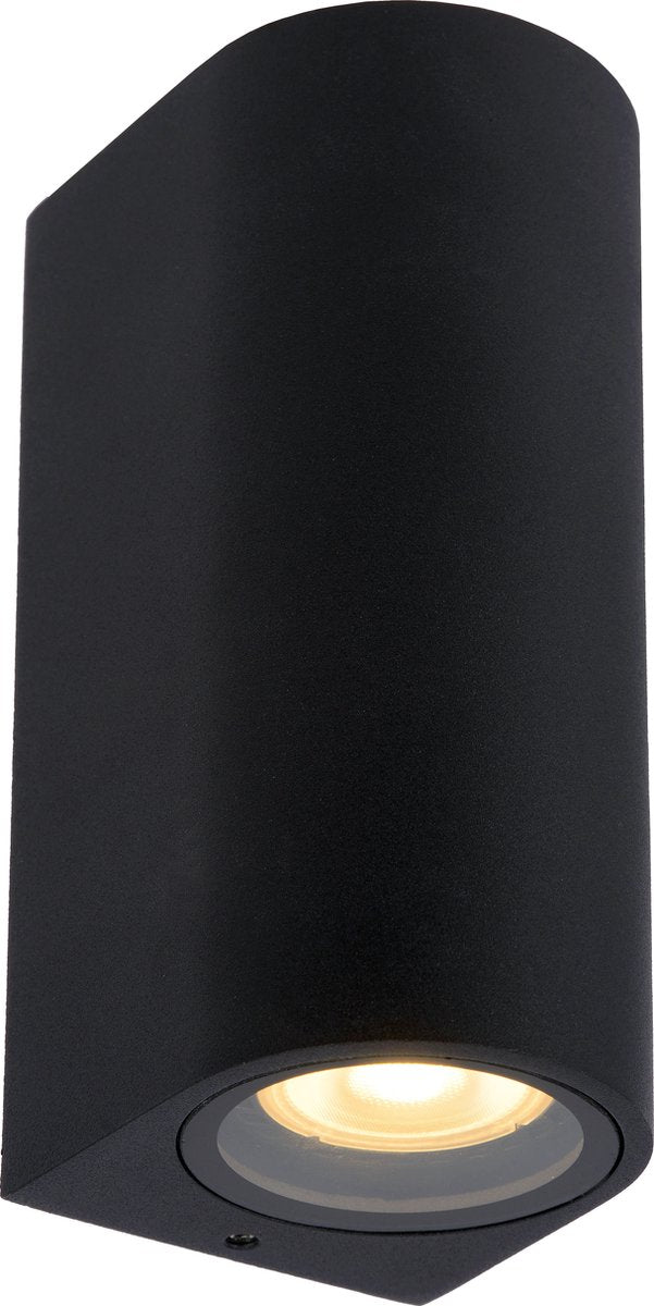 Lucide Zaro – Wandstrahler Innen-Außen – 2xGU10 – IP44 – Schwarz