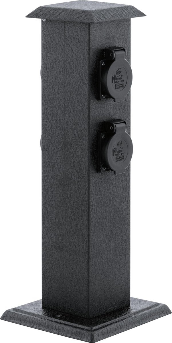 Eglo Park 4 - Außenbeleuchtung - Gartensteckersäule 4x230V - Schwarz