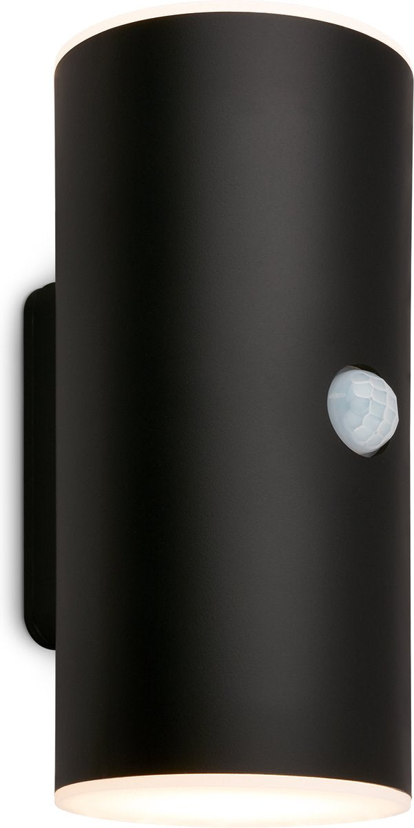 Briloner - Lampe d'extérieur - Lima - Bewegungsmelder - Dämmerungssensor - Akku aufladbar - Laden über USB - Spritzwasserschutz - 15,5 x 7 x 8,5 cm - Schwarz