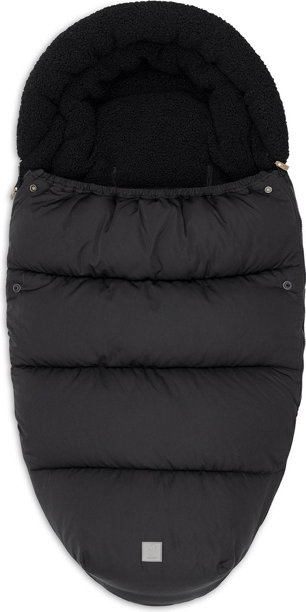 Jollein Fußsack Buggy Kinderwagen – Puffy Schwarz – wasserabweisend