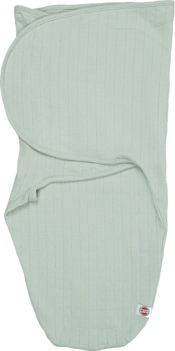 Lodger Bundler – Wickelschlafsack – grün – 0,3 Tog – 60 cm (0–4 m) – Bio-Baumwolle – Wickeltuch