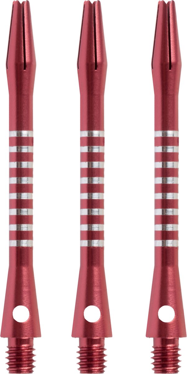 Faver Dartschäfte – Aluminium – 3 Stück – Rot – 5,5 cm