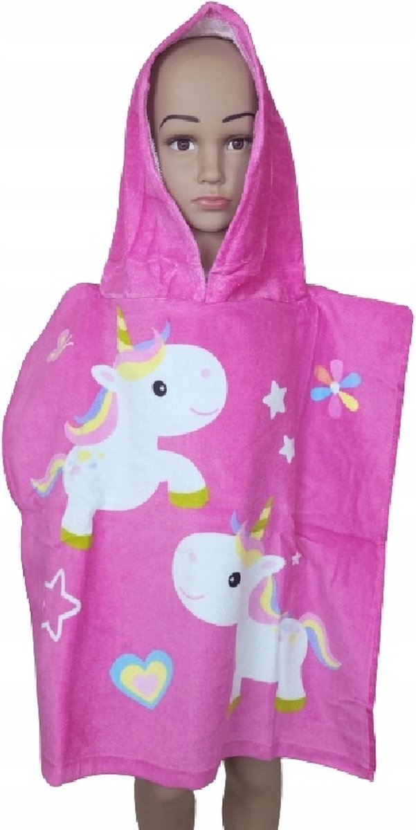 Brandmac Badeponcho – Badeumhang – Handtuch – mit Kapuze – Einhorn – Einhorn – 50 x 100 cm