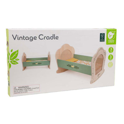 Klassische Vintage-Puppenwiege aus Holz