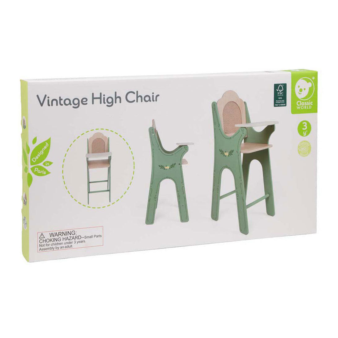 Klassischer Vintage-Babystuhl aus Holz