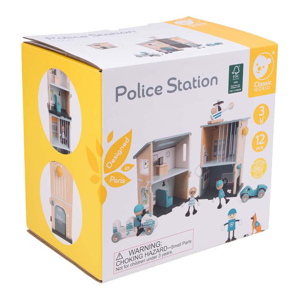 Klassische Welt-Polizeistation aus Holz