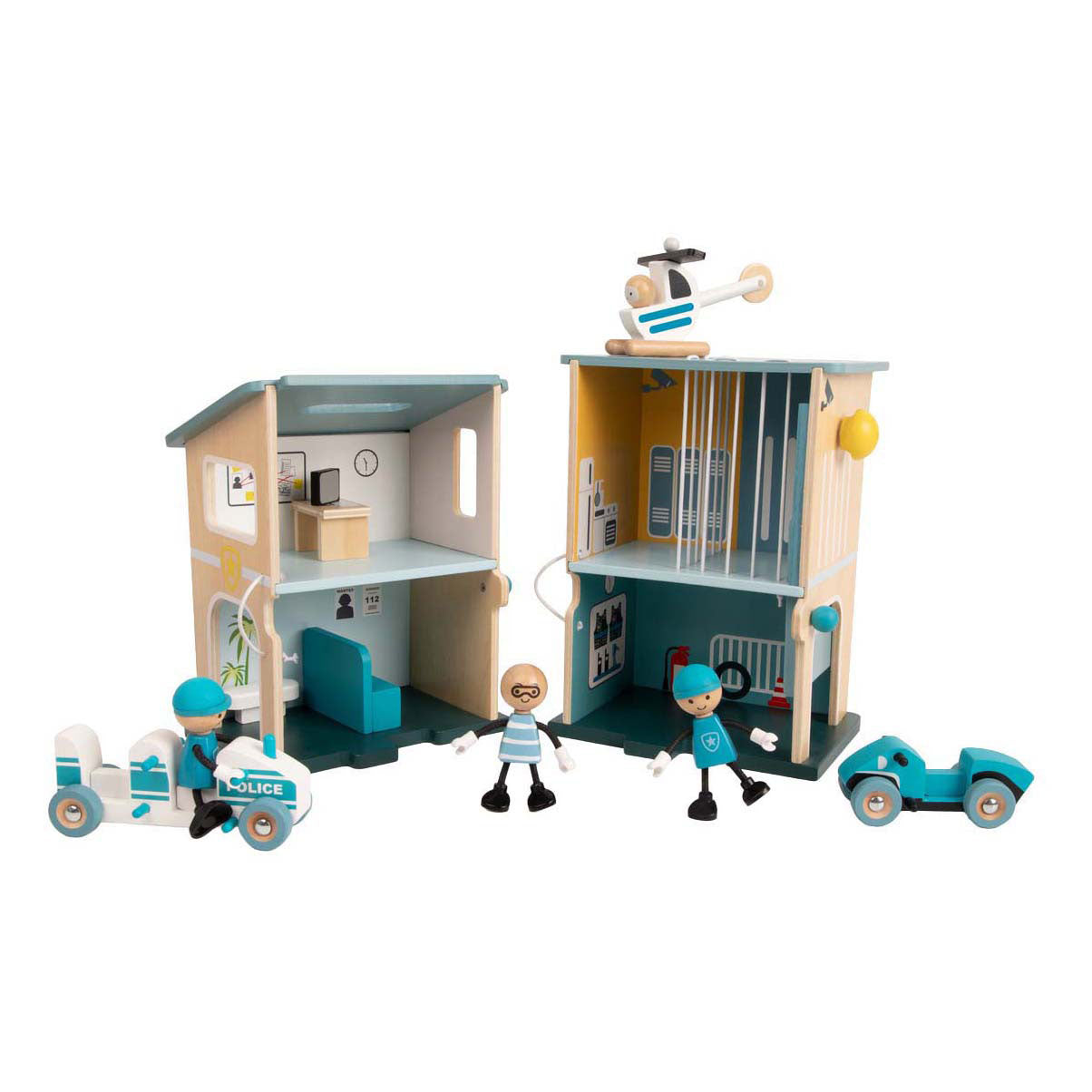 Klassische Welt-Polizeistation aus Holz