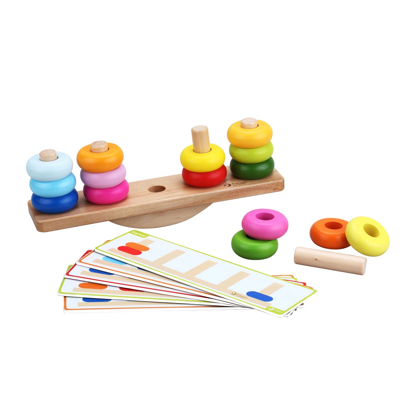Klassiker World World Wooden Balance Stapel Game, 26dlg.
