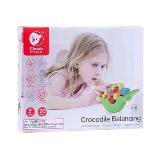 Klassiker World World Wooden Balance Game Crocodile, 20dlg.