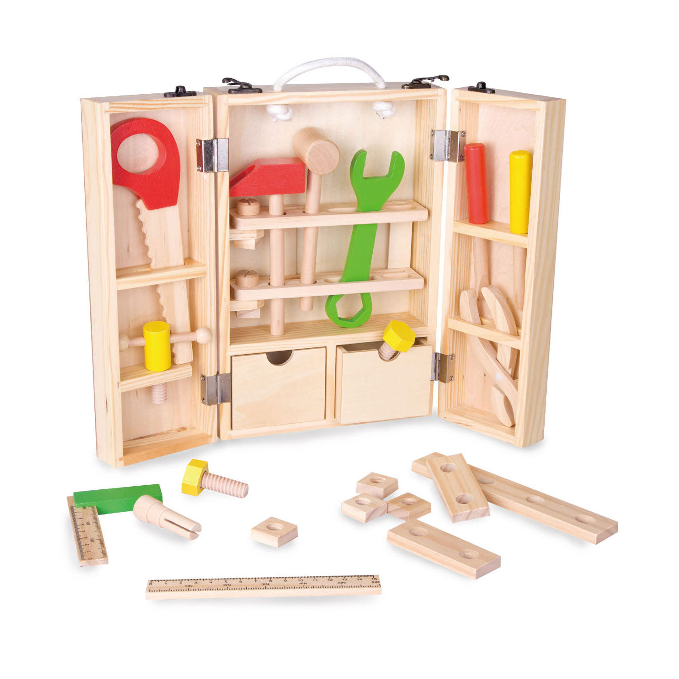 Classic World World Wooden Tool Case, 35dlg.