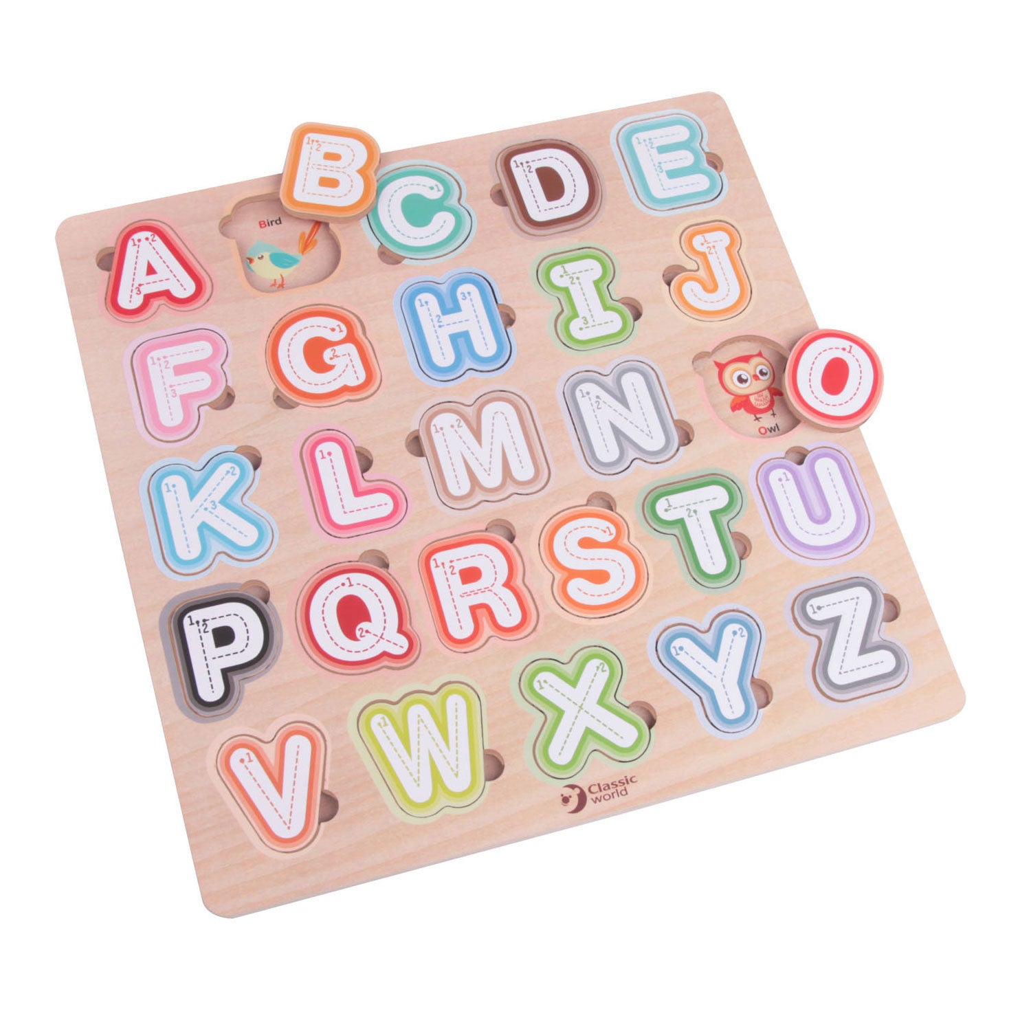 Klassiker World World Wooden Puzzle Alphabet, 27st.