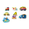 Klassiker World World Wooden Nick Puzzle Verkehr, 8st.