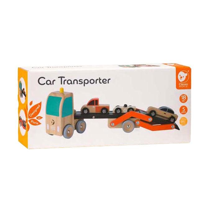 Classic World World Autotransporter mit Autos, 4dlg.