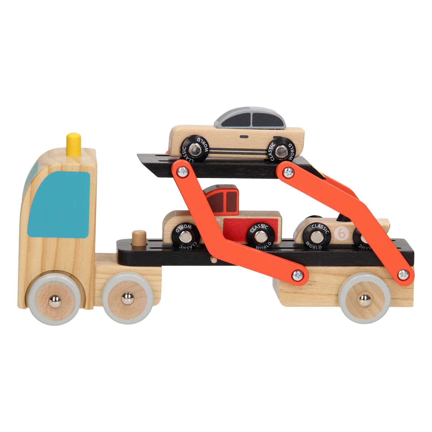 Classic World World Autotransporter mit Autos, 4dlg.