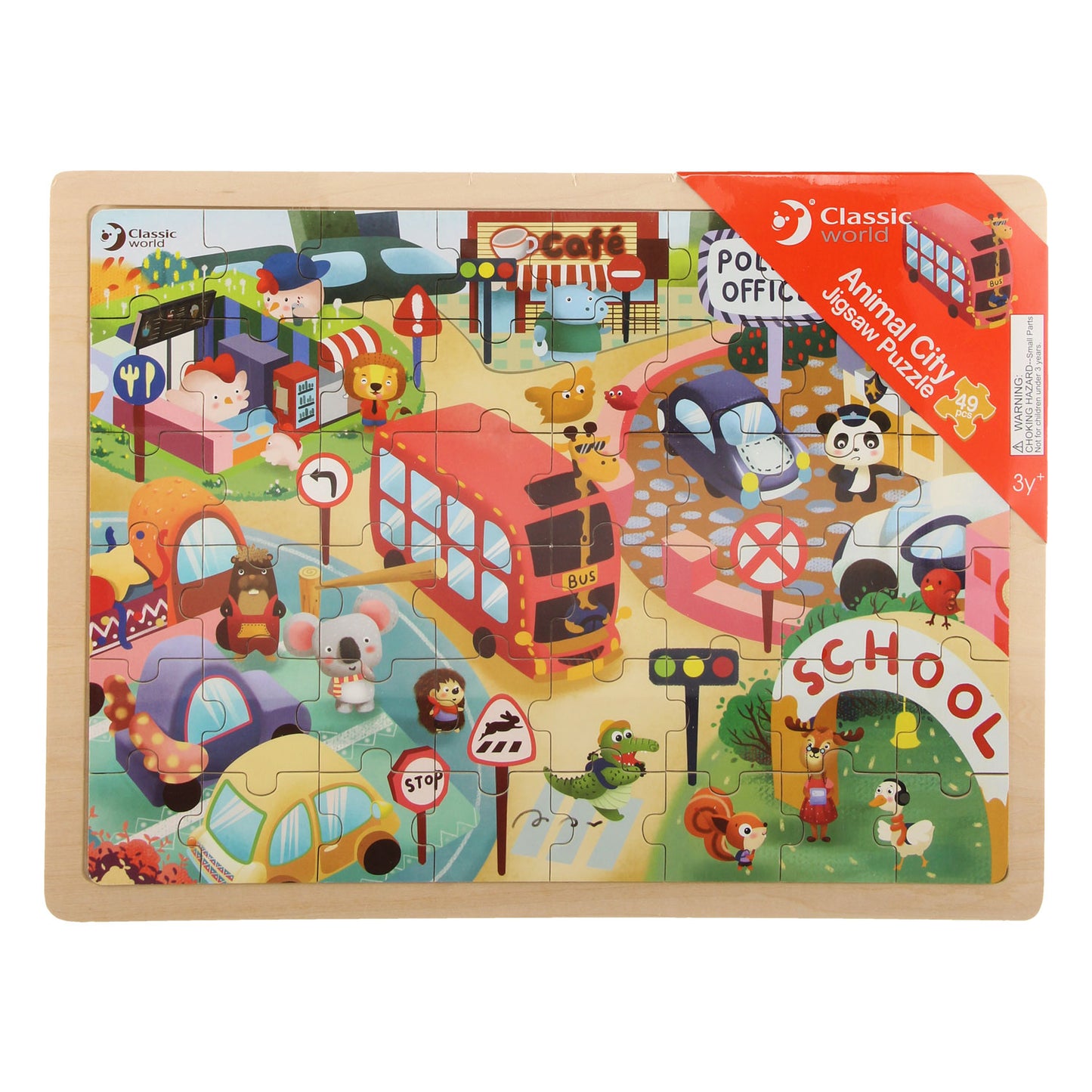 Klassische Welt -Welt -Holz -Puzzle in der Stadt, 49st.
