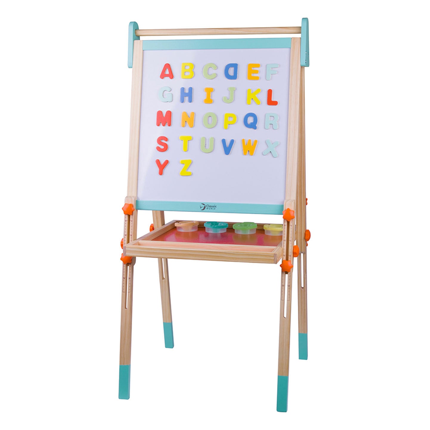 Klassischer Welt -Holzmagnet und Blackboard 2in1, 39dlg.