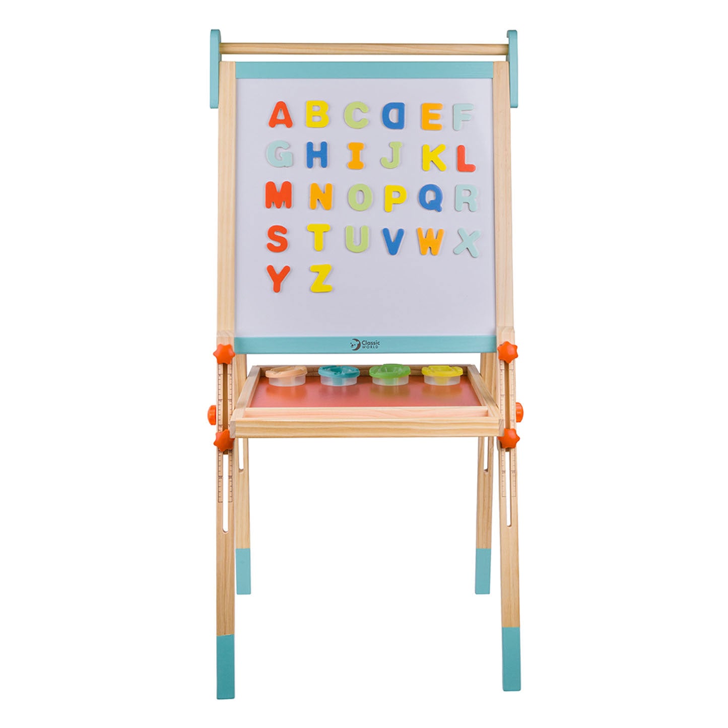 Klassischer Welt -Holzmagnet und Blackboard 2in1, 39dlg.