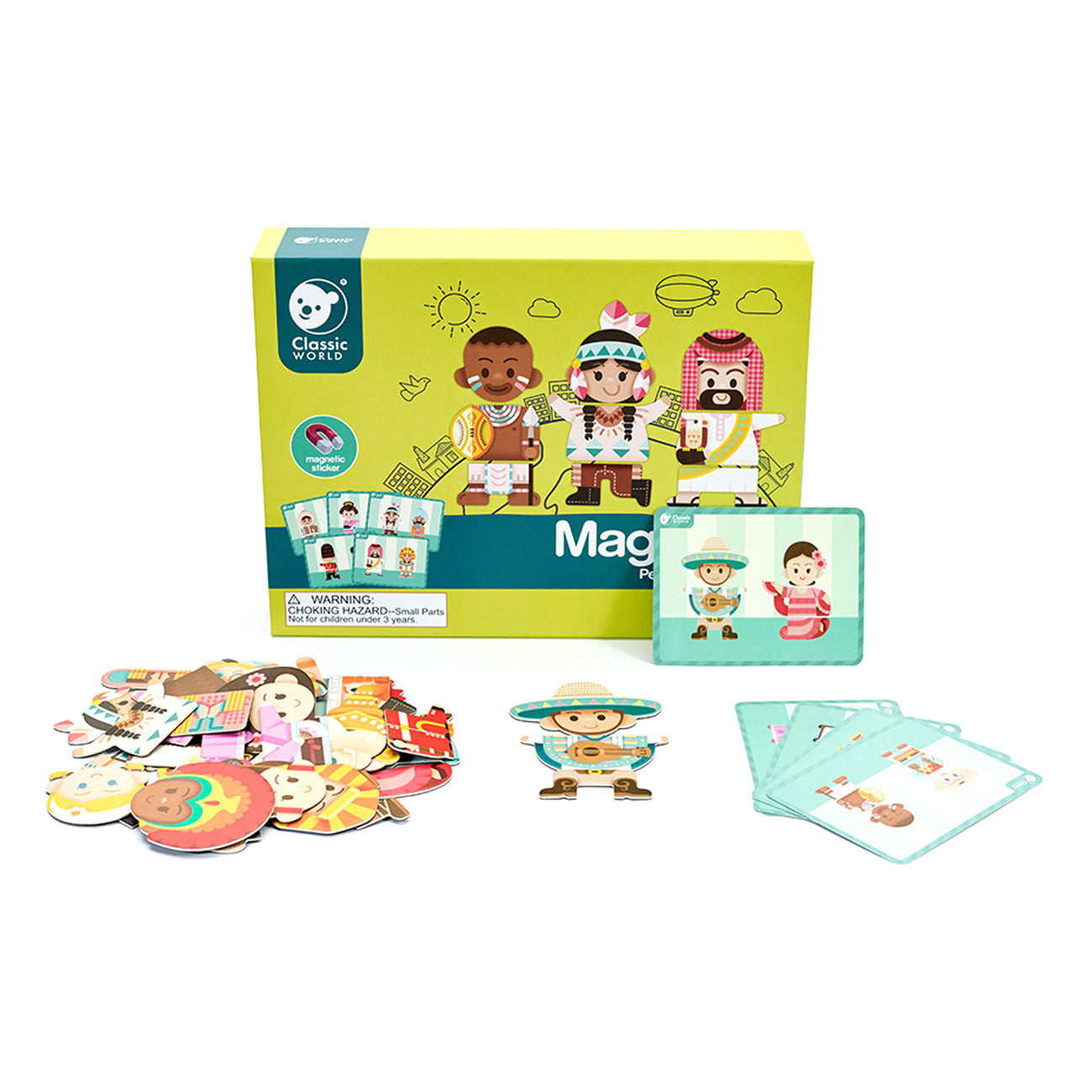 Klassische Welt -Dressing -Puzzle Menschen in der Welt, 60dlg.