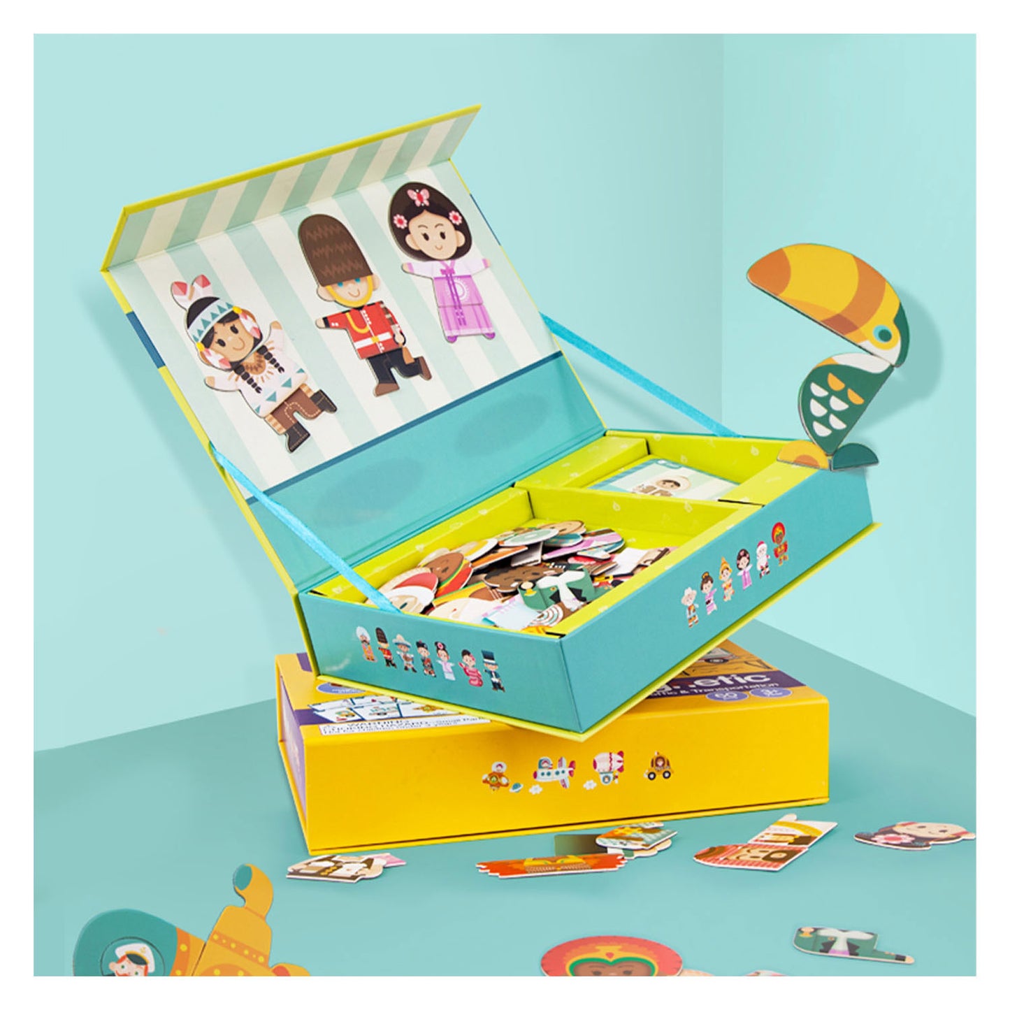 Klassische Welt -Dressing -Puzzle Menschen in der Welt, 60dlg.