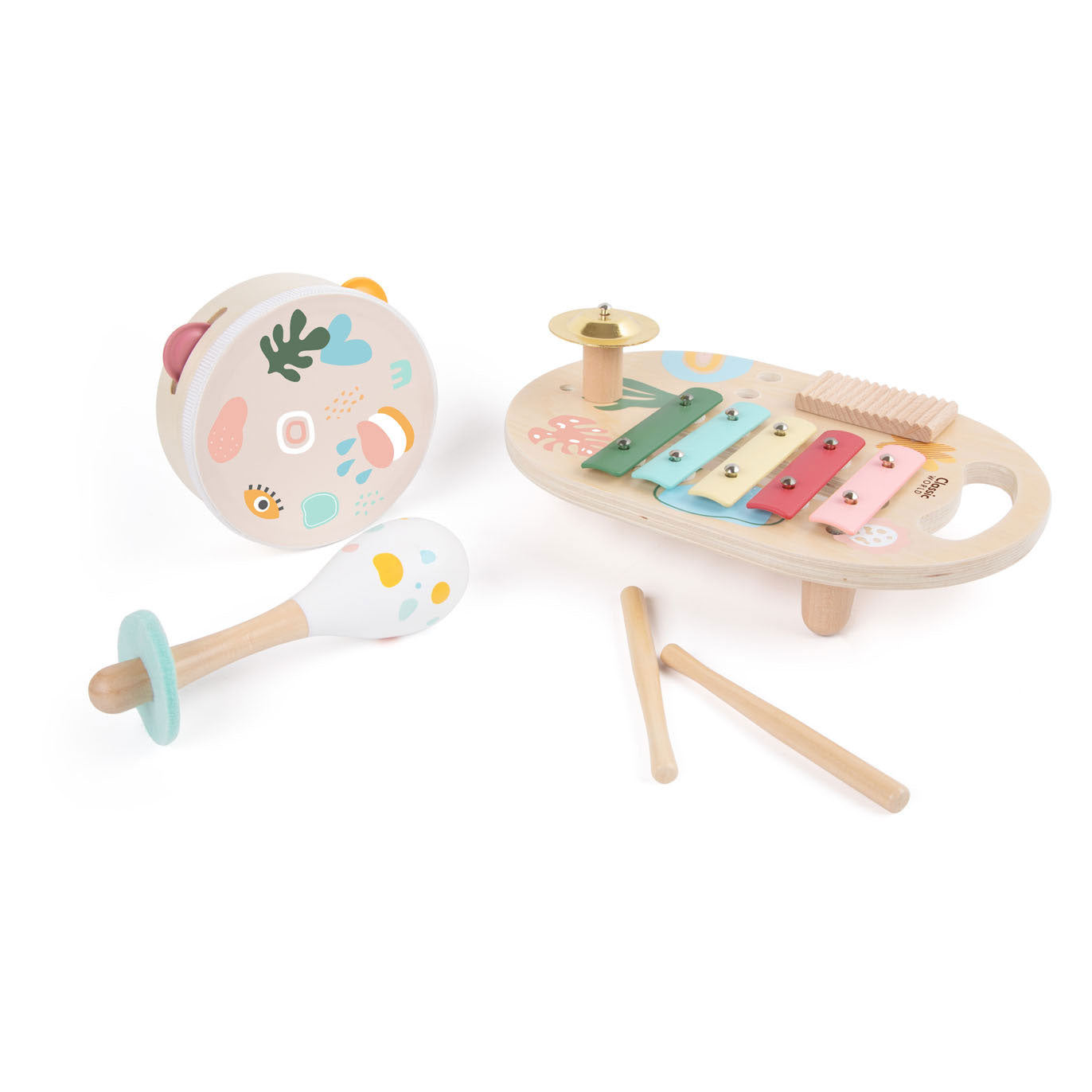 Klassische Welt der Welt Holz Musikinstrumente Set Iris