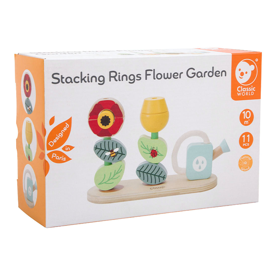Klassische Welt der Welt Holz Stapel Puzzle Bloementuin, 11dlg.
