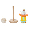 Klassischer Welt der Welt -Holzstapel und Balanspel Clown, 6dlg.