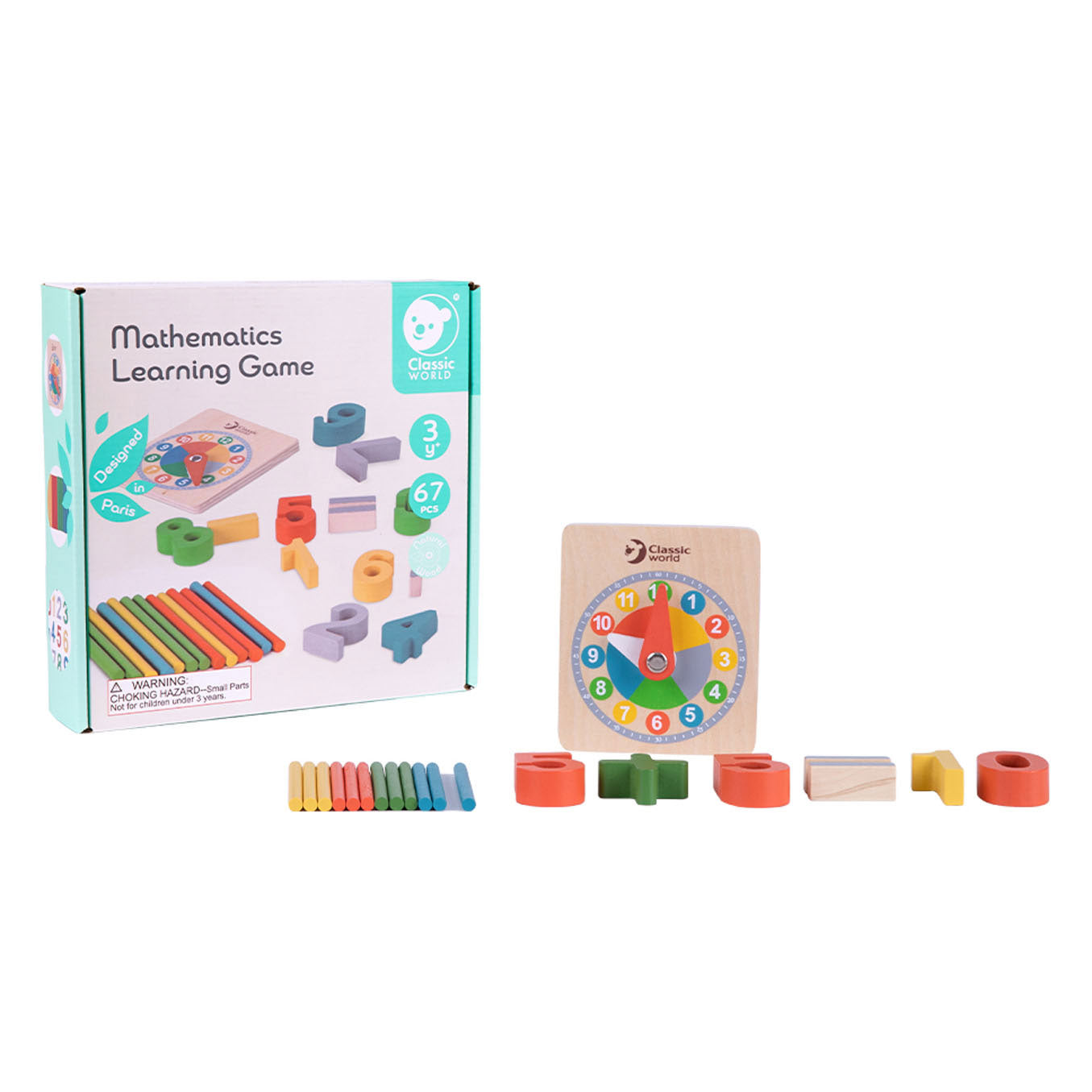 Classic World World Houten -Berechnungsspiel, 67dlg.