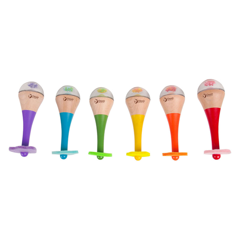 Klassische Welt der Welt Holz Regenbogen Maracas